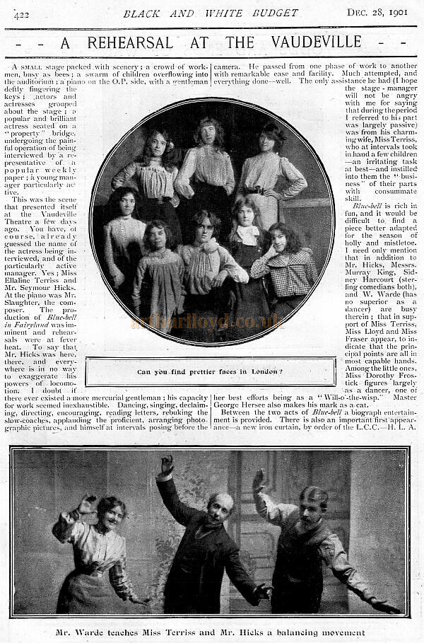 A rehersal at the Vaudeville A rehersal at the Vaudeville